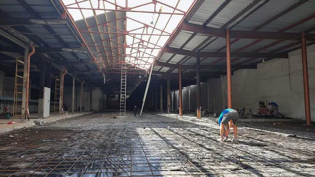 Lasunka, 2,000 m². Concrete floor with topping — Ternopil